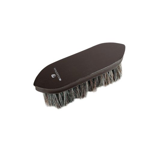 Hy Equestrian Deluxe Horse Hair Wooden Dandy Brush - Dark Brown