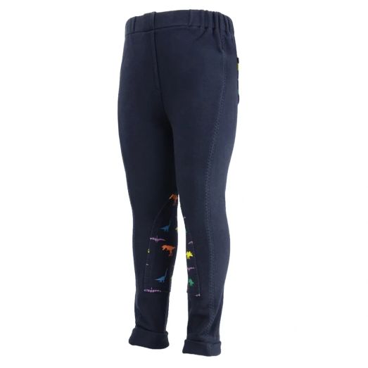 Hy Equestrian Dinosaur Tots Jodhpurs - Navy/Red/Orange/Green/Purple