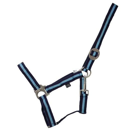 Hy Equestrian Duo Head Collar - Navy/Light Blue