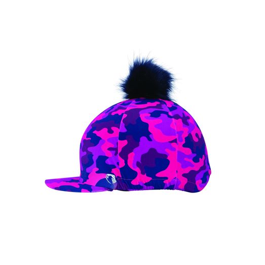 Hy Equestrian DynaForce Hat Cover - Raspberry/Navy