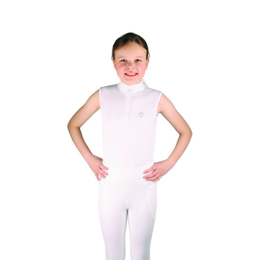 Hy Equestrian Eden Children's Sleeveless Show Shirt - White