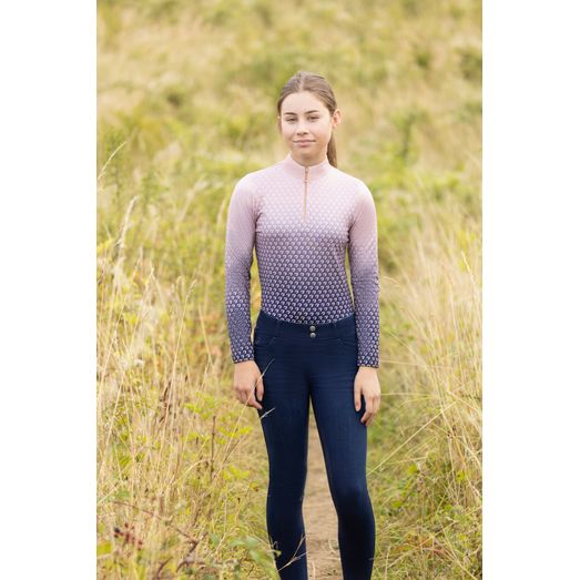 Hy Equestrian Elevate Allure Mizs Ombre Base Layer Navy/Maple Sugar