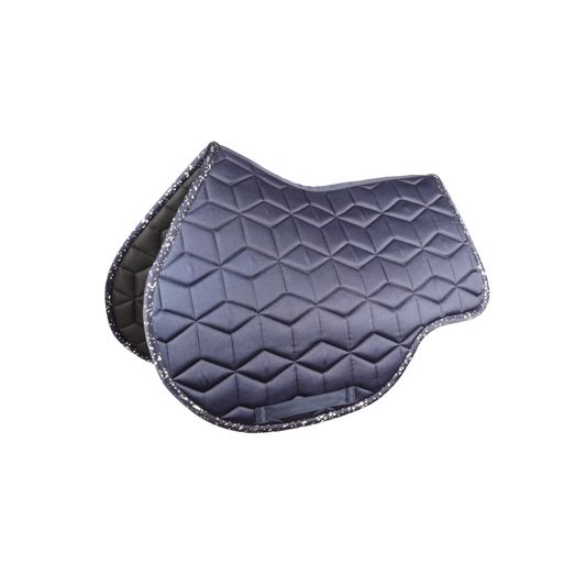 Hy Equestrian Elevate Allure Saddle Pad - Navy/Gun Metal Grey