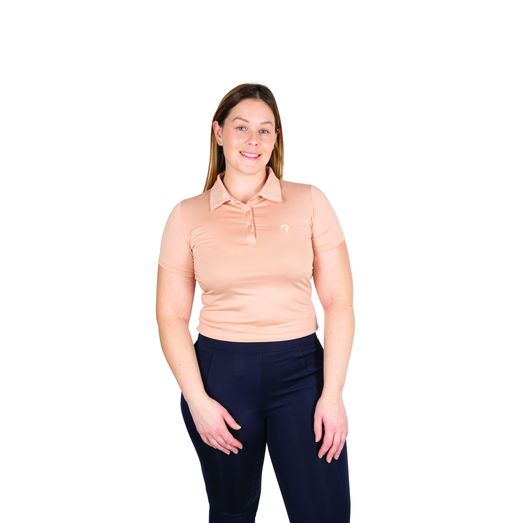 Hy Equestrian Elevate Essential Polo Shirt - Maple Sugar