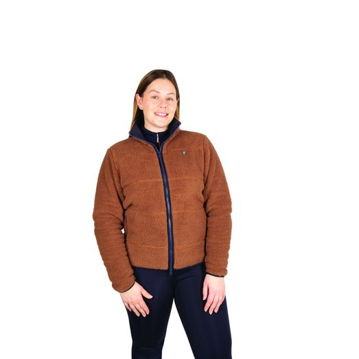Hy Equestrian Elevate Style Teddy Fleece Jacket - Brown