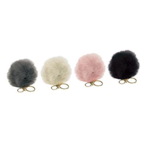 Hy Equestrian Faux Fur Pom Pom Key Ring
