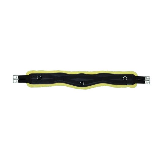 Hy Equestrian Fleece Lined GP/Jumping Contoured Girth - Black/Natural