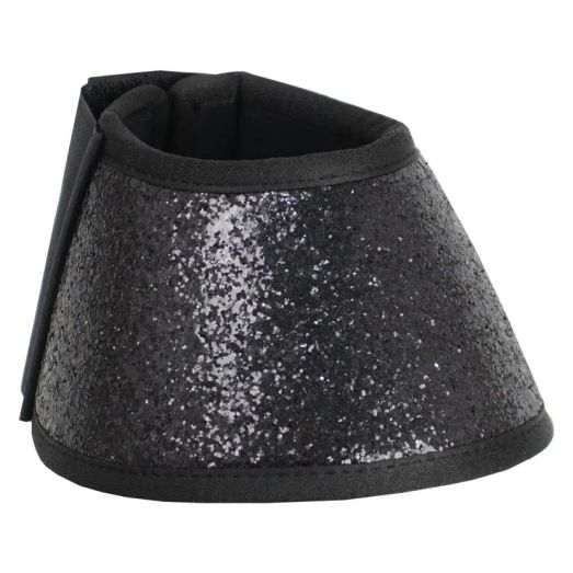 Hy Equestrian Glitter Over Reach Boots - Black Glitter