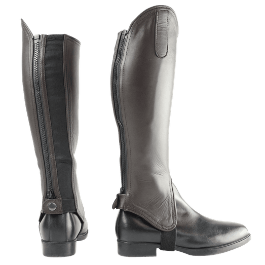 Hy Equestrian Leather Gaiters - Brown