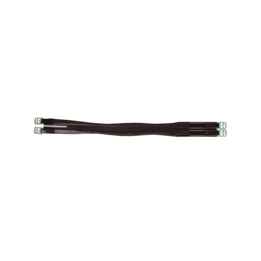 Hy Equestrian Leather Padded Atherstone Girth - Elasticated One End - Brown