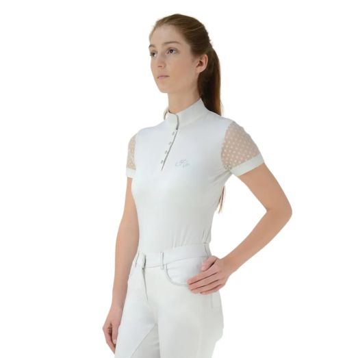 Hy Equestrian Lyvia Lace Show Shirt - White