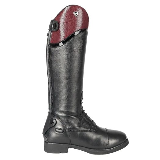 Hy Equestrian Masera Riding Boot - Black/Oxblood