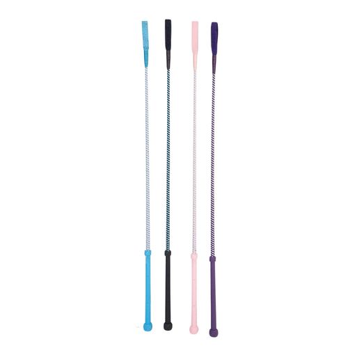 Hy Equestrian Metallic Riding Whip - Pale Pink/Pale Blue