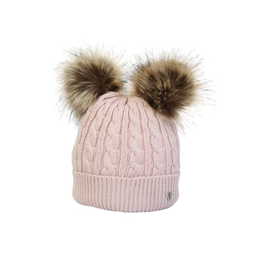 Hy Equestrian Morzine Children's Bobble Hat - Blush