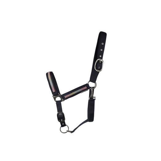 Hy Equestrian Mystic Head Collar - Navy/Rainbow Dust