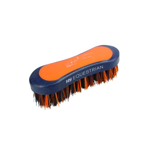 Hy Equestrian Pro Groom Face Brush - Navy/Orange