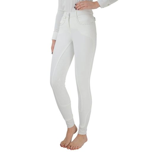 Hy Equestrian Regatta Ladies Breeches - White