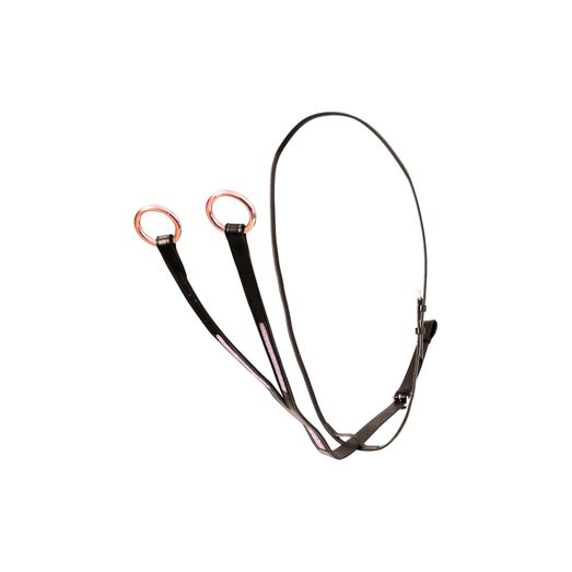 Hy Equestrian Rosciano Rose Gold Martingale - Brown/Rose Gold