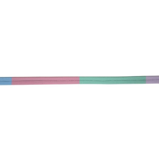 Hy Equestrian Rubber Covered Training Reins - Lilac/Ice Mint/Baby Pink/Baby Blue