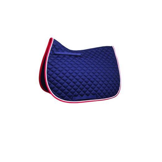 Hy Equestrian Splendid Showjump Saddle Pad - Navy/Red/White