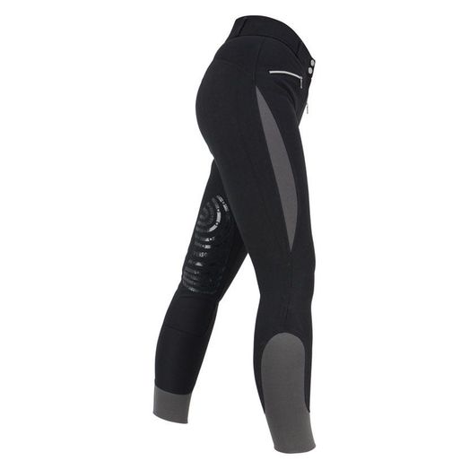 Hy Equestrian Sports Active Ladies Breeches - Black/Grey