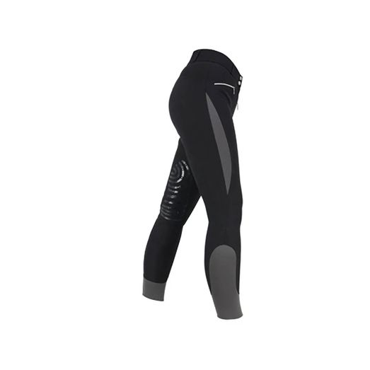 Hy Equestrian Sports Active Ladies Breeches - Black/Grey