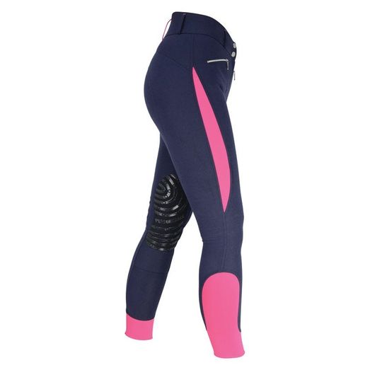 Hy Equestrian Sports Active Ladies Breeches - Navy/Pink