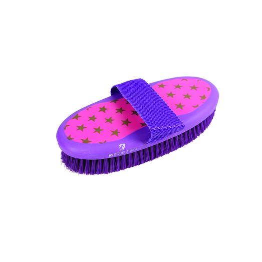 Hy Equestrian Star Easy Grip Body Brush - Pink/Lilac