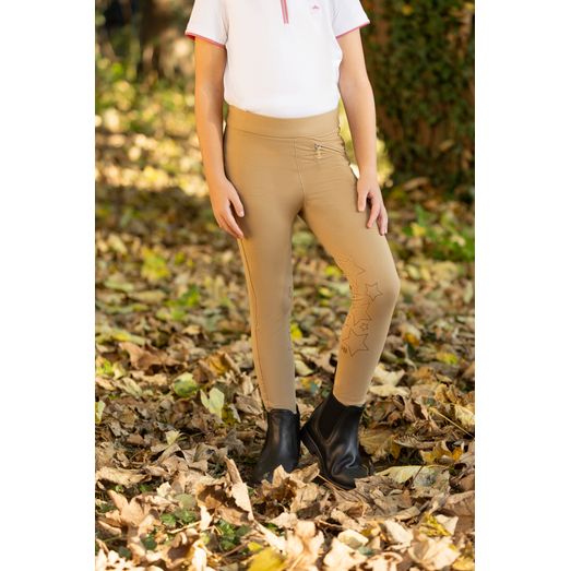 Hy Equestrian Stella Children's Riding Tights - Beige