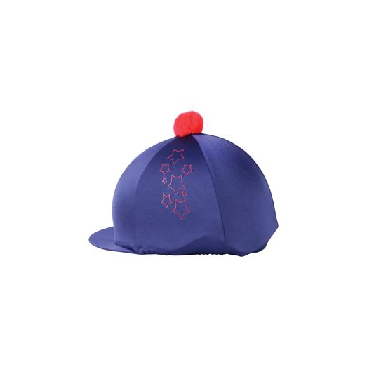 Hy Equestrian Stella Hat Cover - Navy/Red