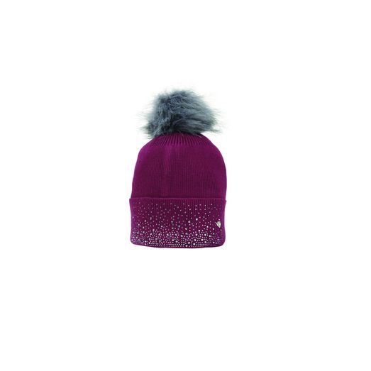 Hy Equestrian Synergy Diamante Bobble Hat - Fig