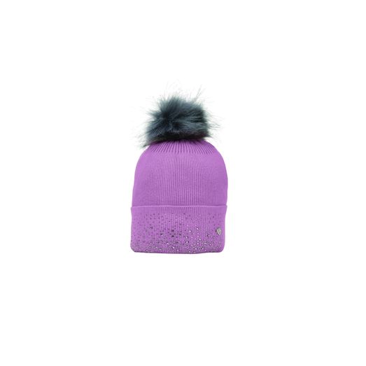 Hy Equestrian Synergy Diamante Bobble Hat - Grape