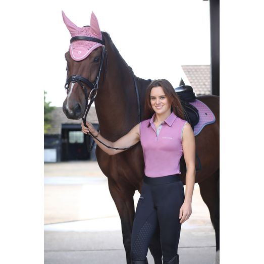 Hy Equestrian Synergy Fly Veil - Grape/Silver