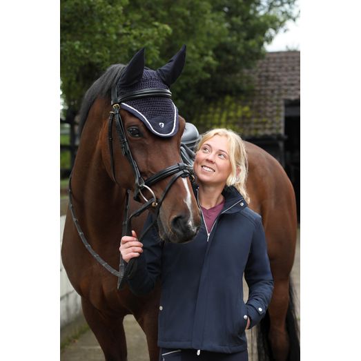 Hy Equestrian Synergy Fly Veil - Navy/Silver