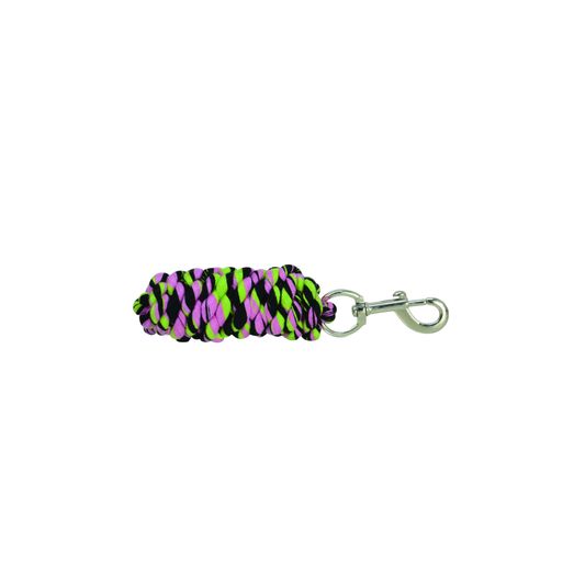 Hy Equestrian Three Toned Lead Rope - Black/Pink/Green