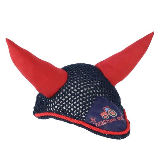 Hy Equestrian Tractors Rock Fly Veil - Navy/Red