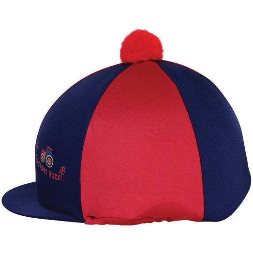 Hy Equestrian Tractors Rock Hat Cover - Navy/Red
