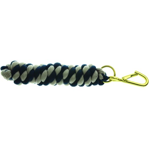Hy Equestrian Two Tone Twisted Lead Rope - Navy/Silver