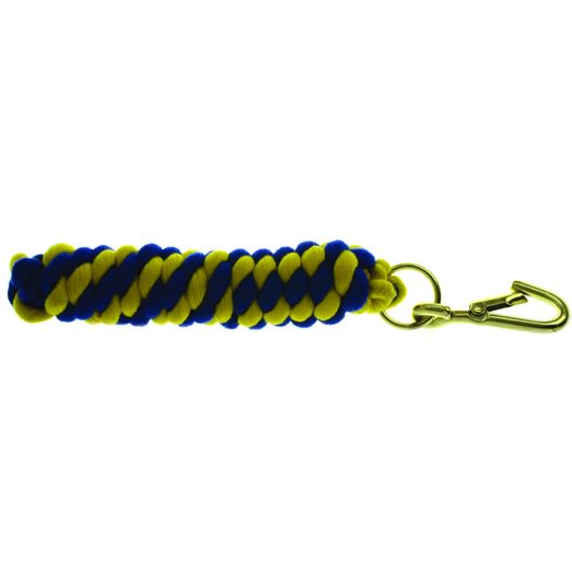 Hy Equestrian Two Tone Twisted Lead Rope - Royal/Yellow