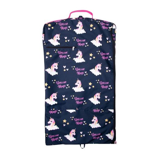 Hy Equestrian Unicorn Magic Garment Bag - Navy/Pink