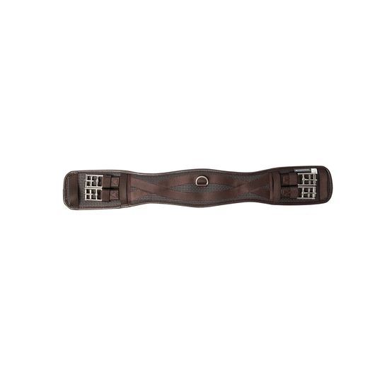 Hy Equestrian Waffle Dressage Girth - Elasticated Both Ends - Brown
