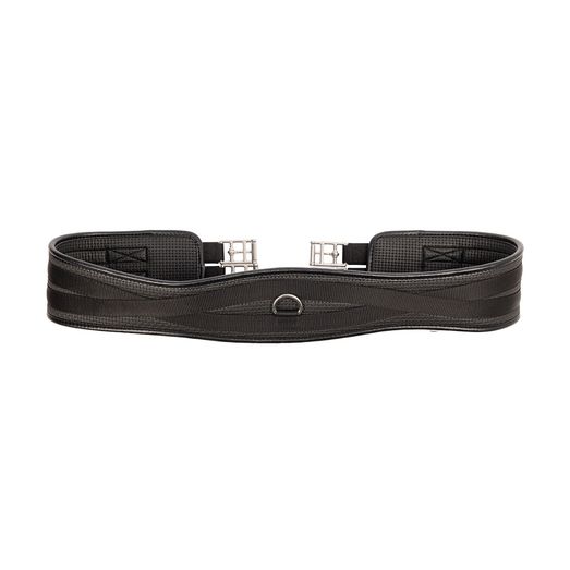 Hy Equestrian Waffle Girth - Black - elasticated both ends