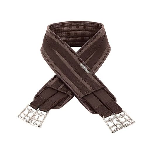 Hy Equestrian Waffle Girth - Brown - elasticated one end
