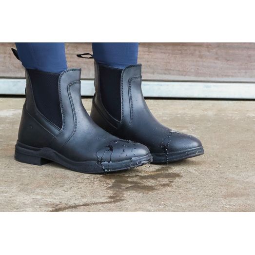 Hy Equestrian Wax Leather Jodhpur Boot - Black
