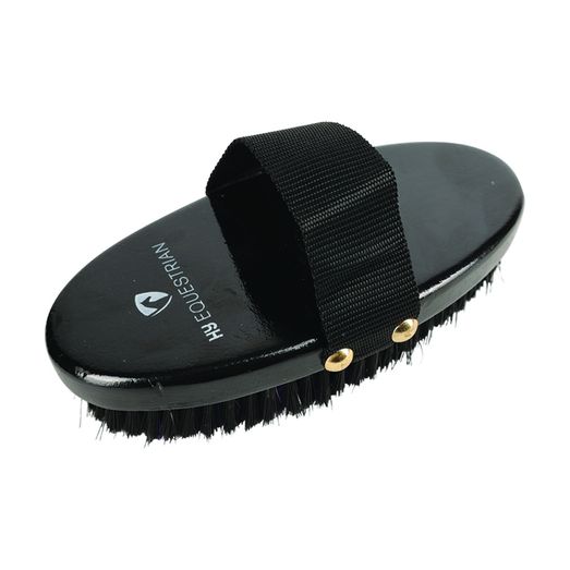 Hy Equestrian Wooden Body Brush - Black/Purple