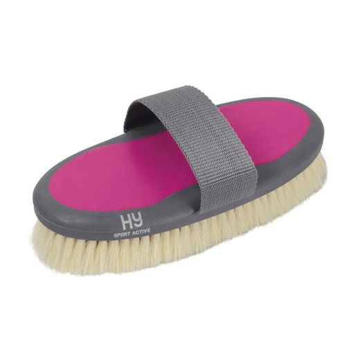 Hy Sport Active Goat Hair Body Brush - Cobalt Pink
