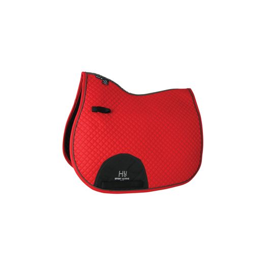 Hy Sport Active GP Saddle Pad - Rosette Red