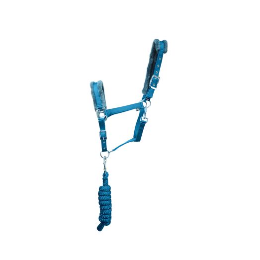 Hy Sport Active Head Collar &amp; Lead Rope - Aegean Green