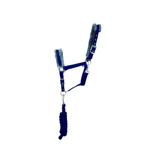Hy Sport Active Head Collar &amp; Lead Rope - Midnight Navy