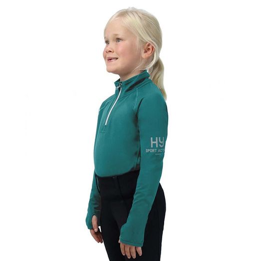 Hy Sport Active Young Rider Base Layer - Alpine Green